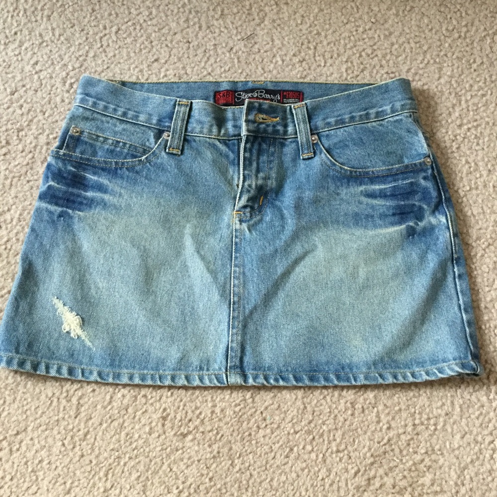 NWOT Steve & Barry’s Jean Skirt Mini Cotton Denim Blue Skirt Y2K, Size S